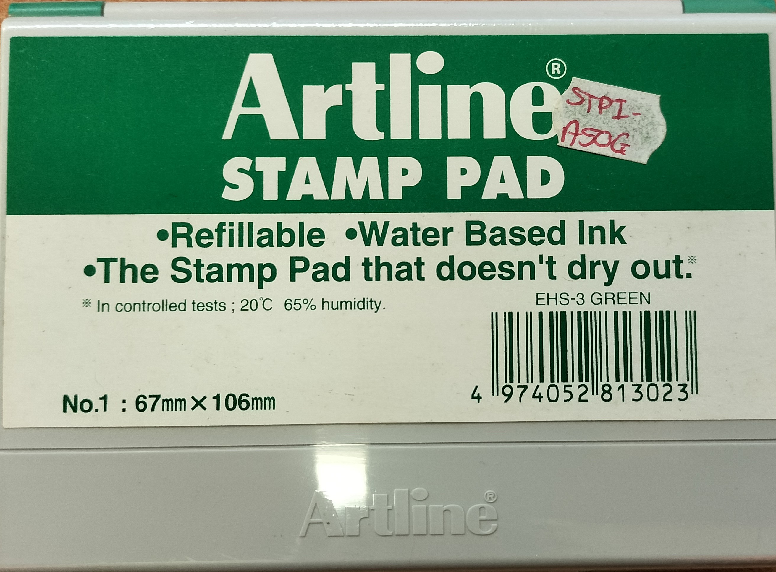 #1 Stamp pad 67x106mm Green